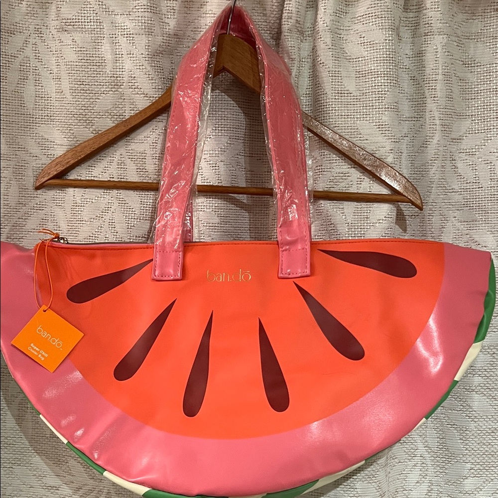 Ban.do Watermelon Slice Insulated Cooler Tote in Pink and Red Lunch Box